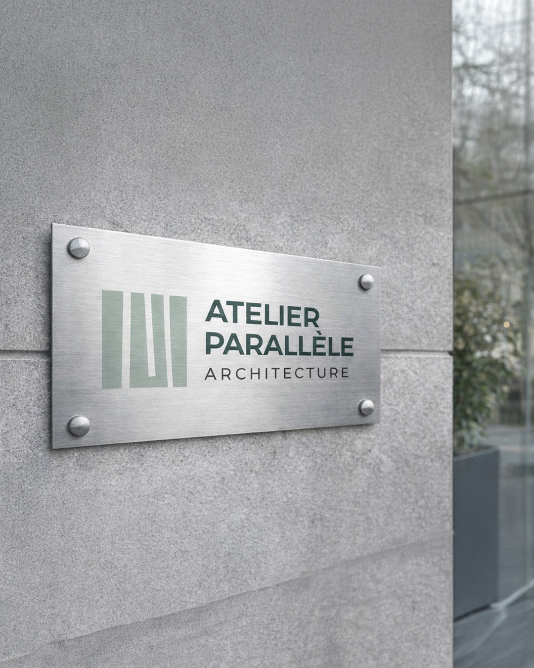 Le logo imaginé par l'agence map.ch pour l'Atelier Parallèle Architecture, bureau d'architecture
